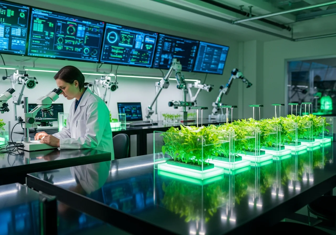 In-house quality-control laboratory testing fertilizers and micronutrients